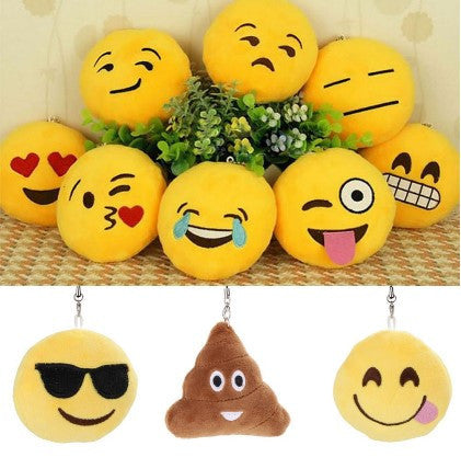 Cute Emoji Stuffed Keychains