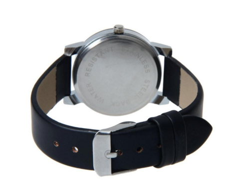 Men Quartz Dial Clock Leather Wrist Watch Round Case